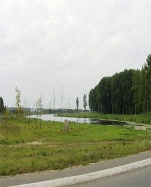 the riverbank of the Vedma in Lyahkovichi